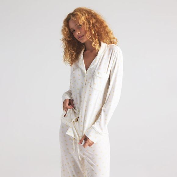 RARE SKIMS SOFT LOUNGE LONG SLEEVE SLEEP SET IN MARBLE GARDEN PRINT SIZE SMALL - Picture 1 of 11